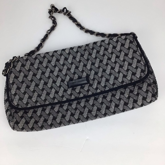 Talbots Handbags - Talbots small bag in basket weave silver & black